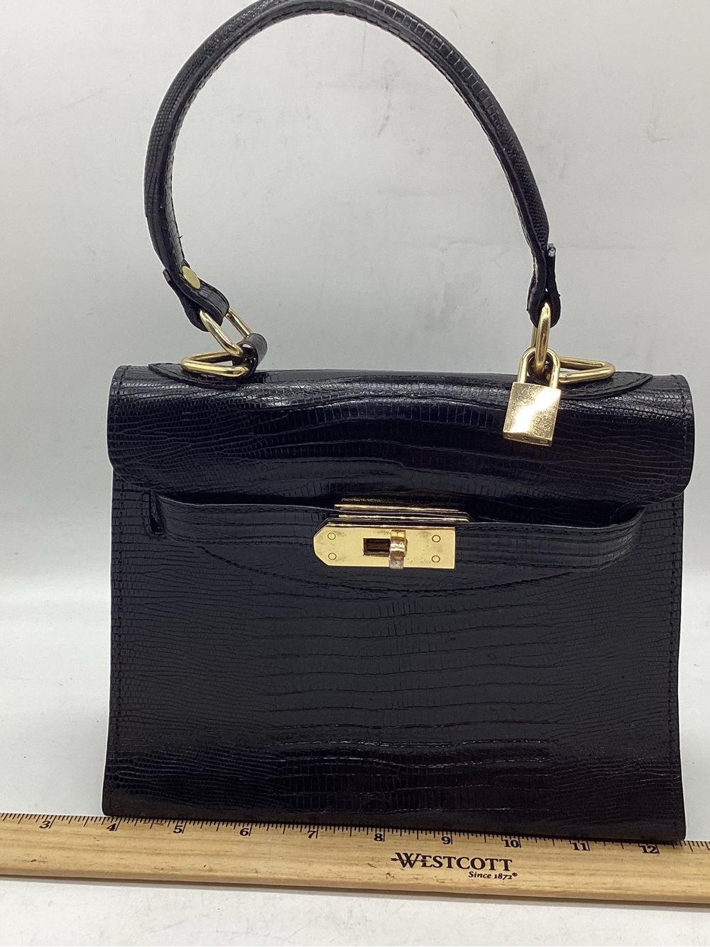 Structured Black Top-Handle Satchel – Elegant Everyday Carry